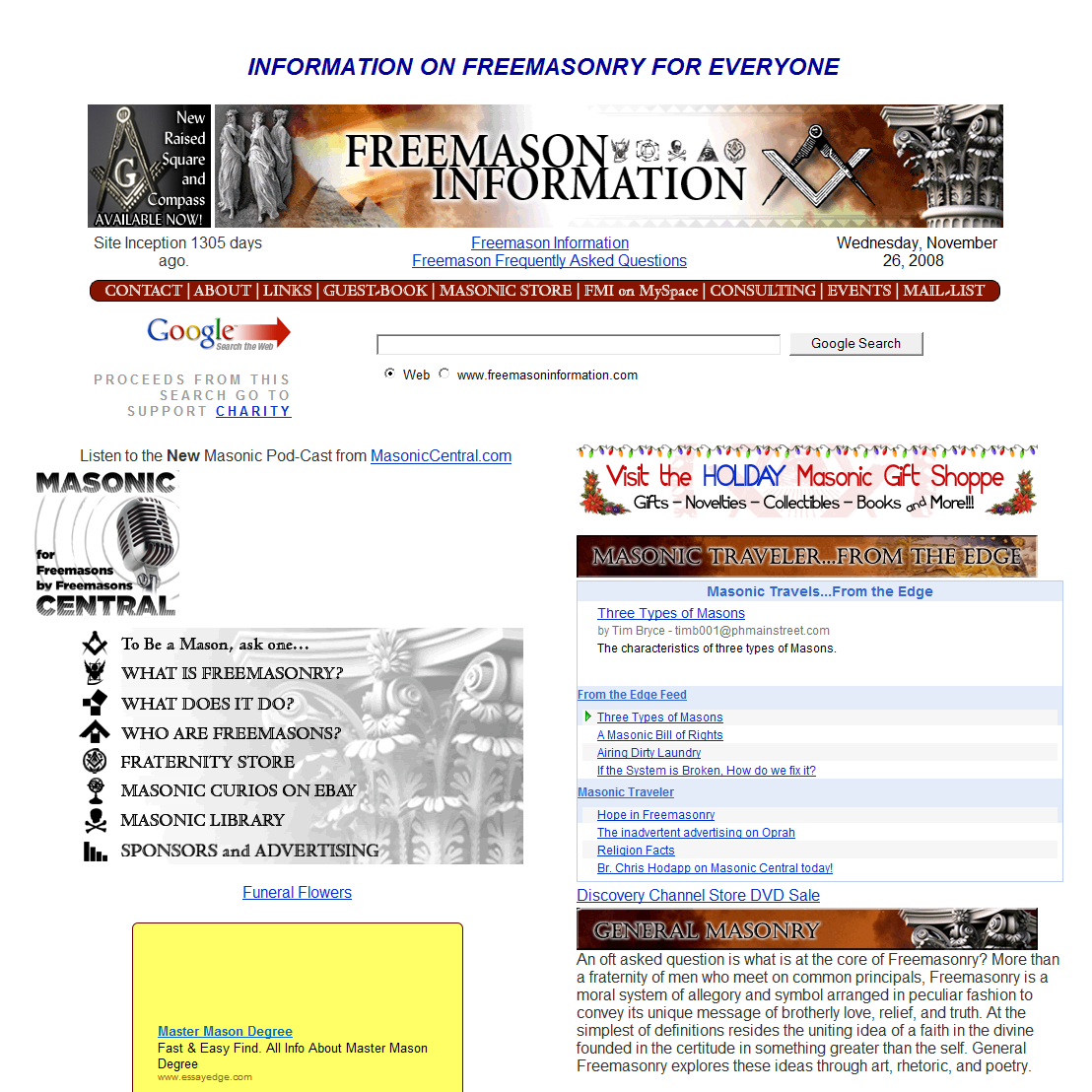 Freemason Information - Further Light